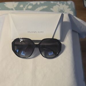 Michael Kors Black Oversized Round Sunglasses